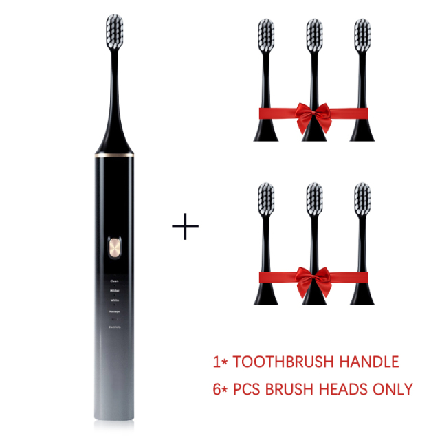 Sonic Electric Toothbrush USB Charger IPX7 Waterproof Dupont Bristles Smart Timing 4 Cleaning Modes