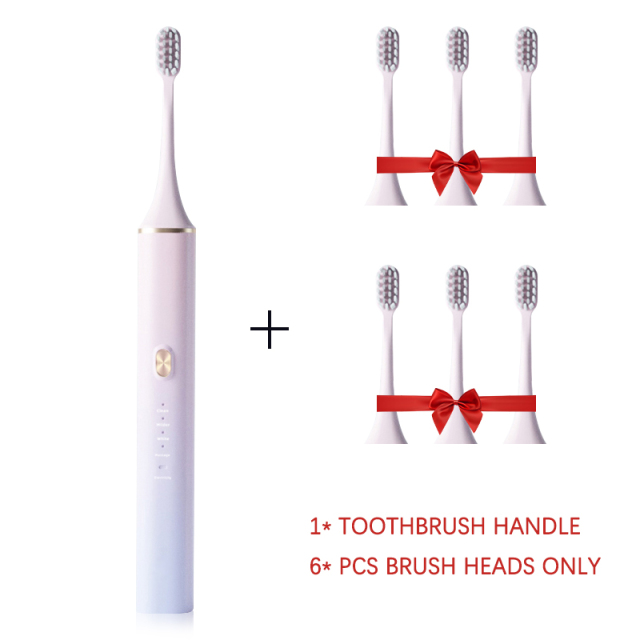 Sonic Electric Toothbrush USB Charger IPX7 Waterproof Dupont Bristles Smart Timing 4 Cleaning Modes