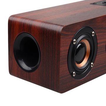 W8 Wooden Bass Wireless Stereo Portable Small Mini Speaker Home Theatre ...