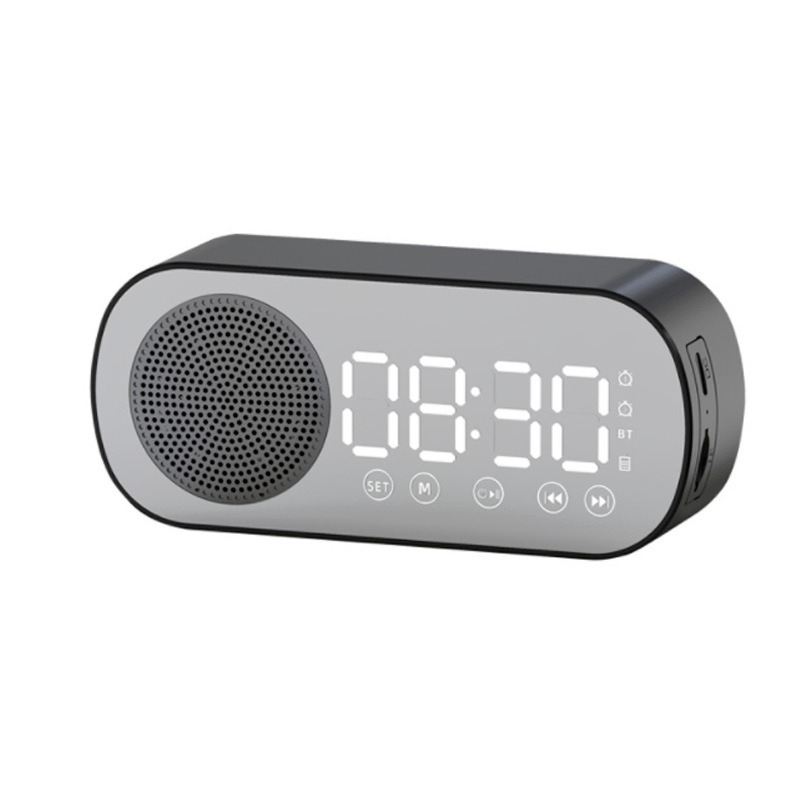 New Wireless Bluetooth Speaker HD Mirror Clock Alarm Card Radio Gift Mini Stereo Bluetooth Portable Speaker