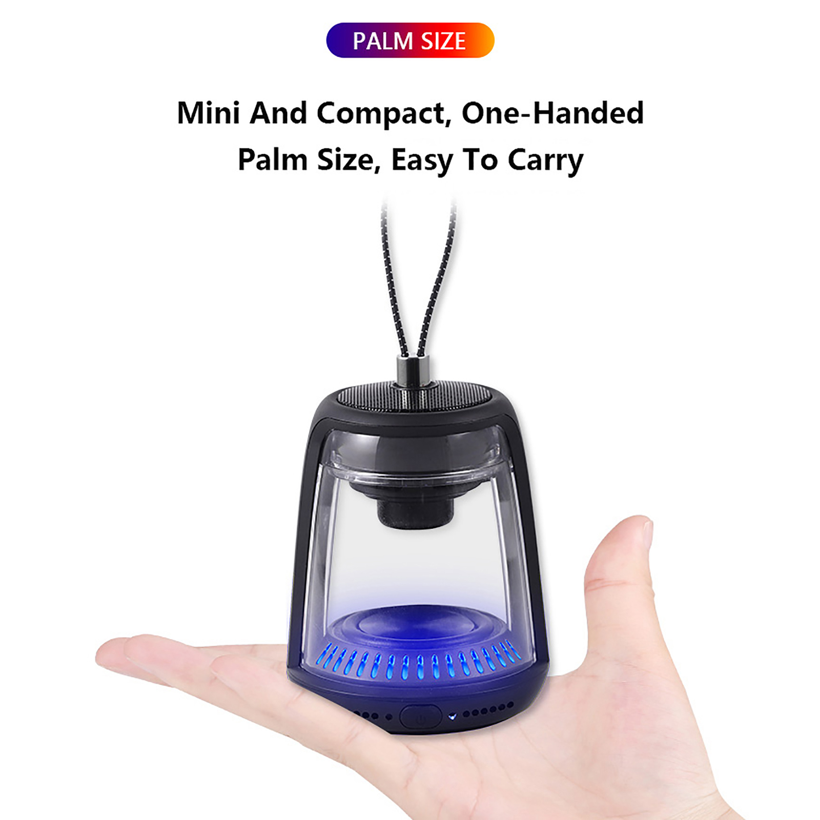 Wireless Bluetooth Speaker Portable Hanging Mini Lighthouse Speakers with Colourful Lamp Stereo Surround Sound System Subwoofer