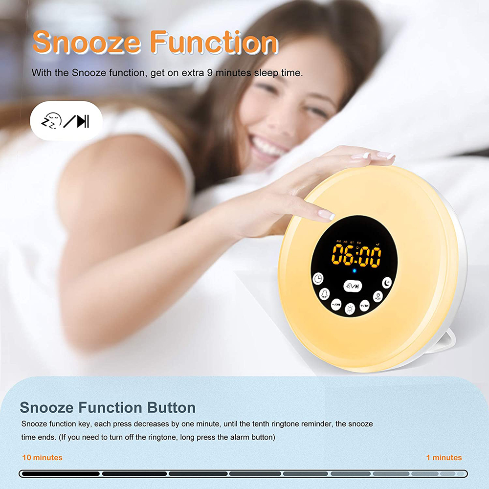 Multifunctional Bluetooth Speaker Portable Wireless Speaker With Coloful Atmosphere Lamp Alarm Clock TF Card Player Sound Box