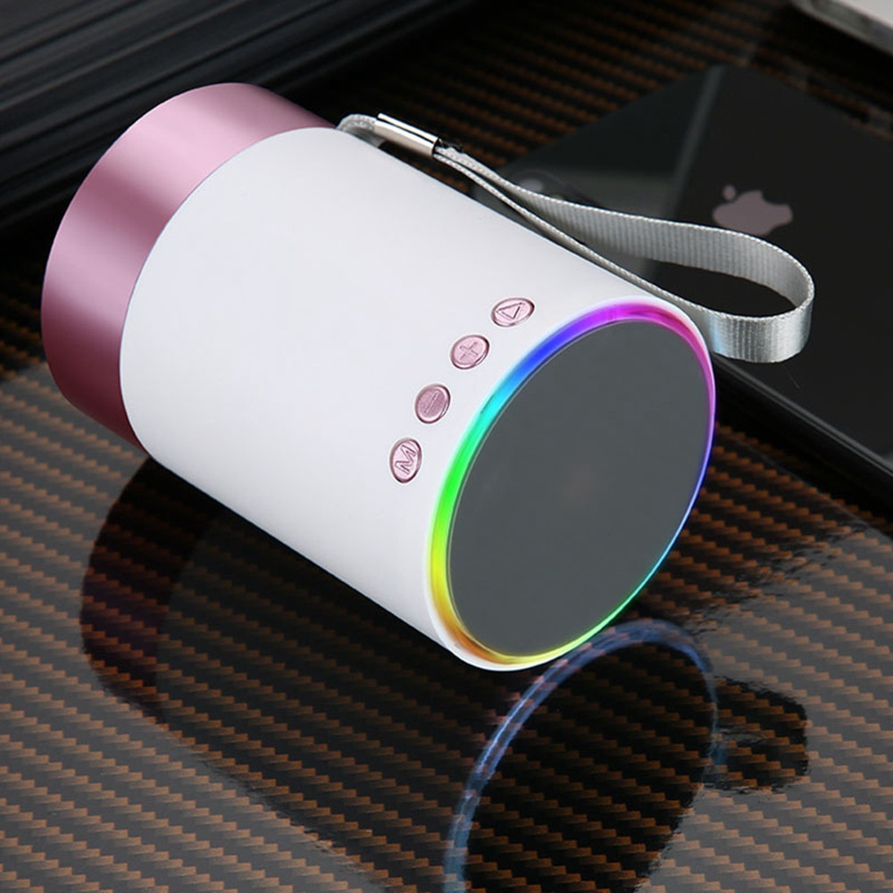 Wireless Bluetooth Speaker LED Light Mini Card Small Sound Subwoofer Outdoor Portable Deep Bass Hands-Free Speaker