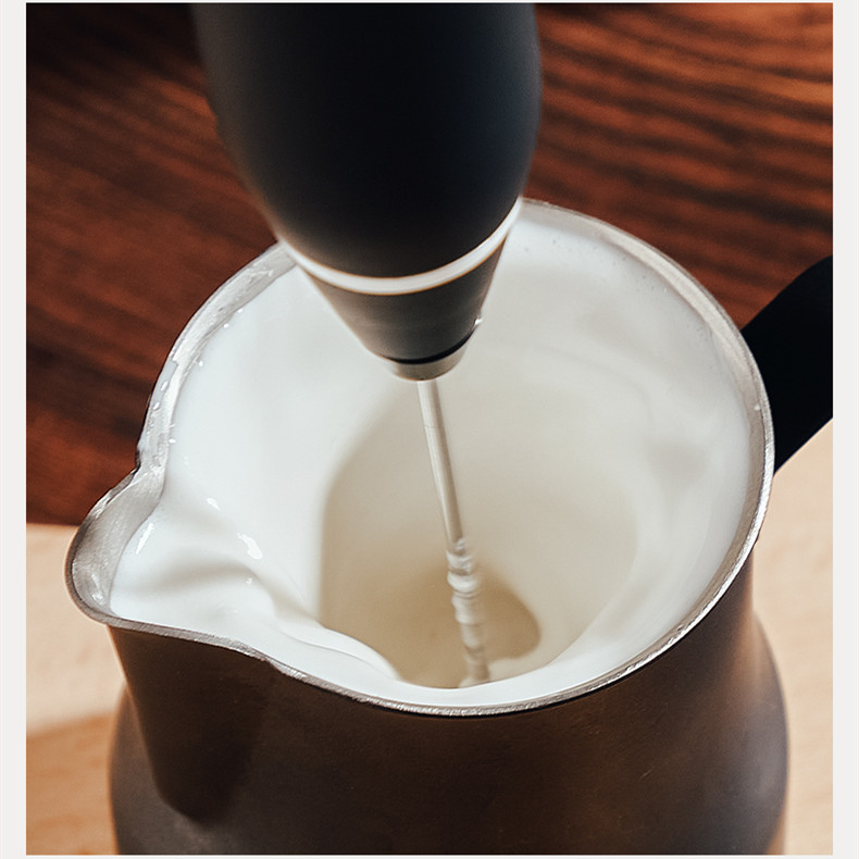 Electric Milk Frother Egg Beater Stainless Steel USB Charging Home Portable Fast Mute Coffee Cream Whipped Kitchen Baking Tools
