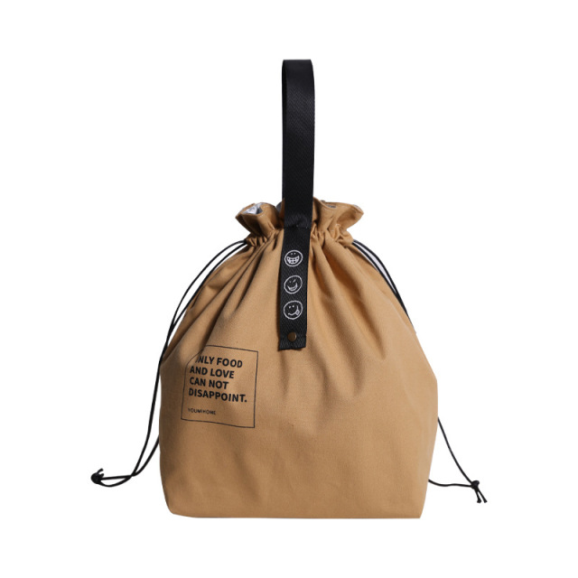 Portable Women's Bag Lunch Box Canvas Thermal Insulation Box Handbag