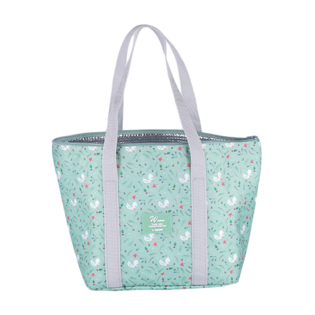 Floral Printing Thermal Insulated Lunch Bag For Women Girls Portable Carry Tote Cooler Lunch Box Handbag