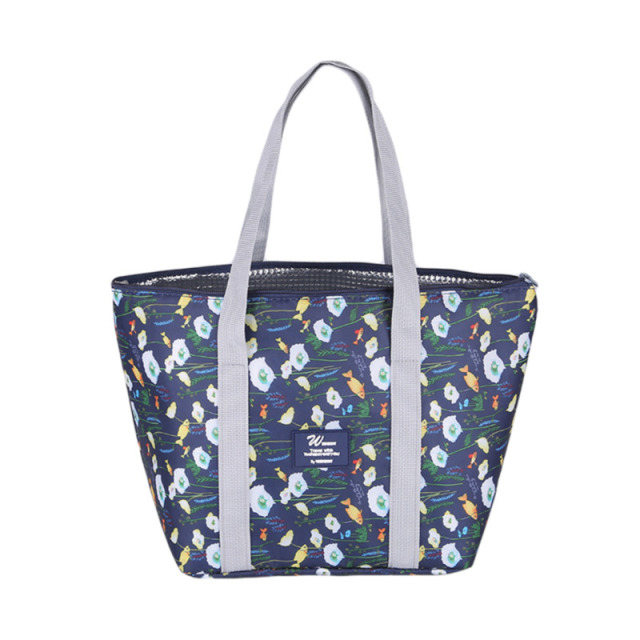 Floral Printing Thermal Insulated Lunch Bag For Women Girls Portable Carry Tote Cooler Lunch Box Handbag