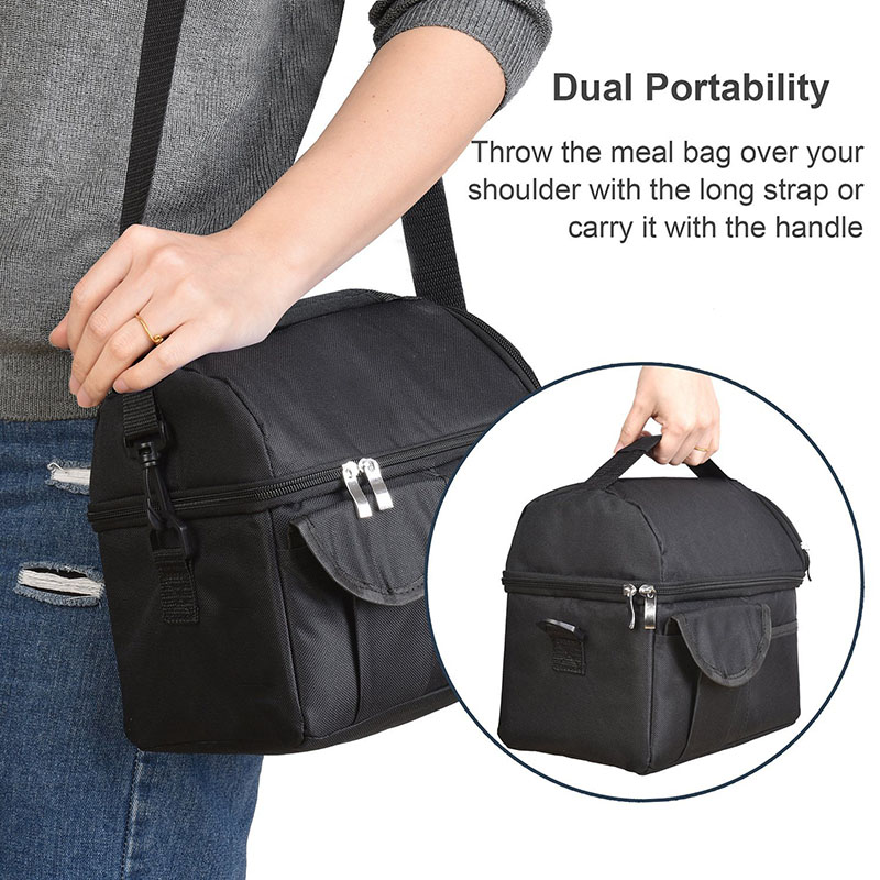 Lunch Bag Reusable Insulated Thermal Bag Women Men Multifunctional 8L Cooler and Warm Keeping Lunch Box Leakproof Waterproof Handbag