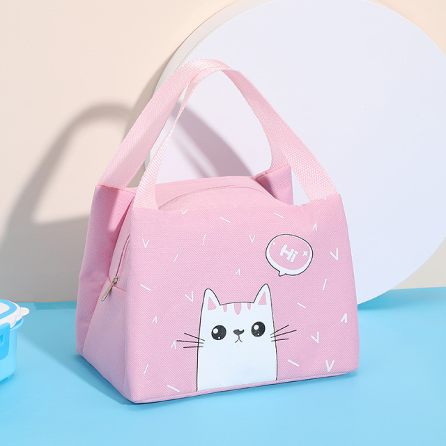 Cartoon Insulated Lunch Bag Portable Thermal Lunch Box Picnic Supplies Bags Large Capacity Handbag