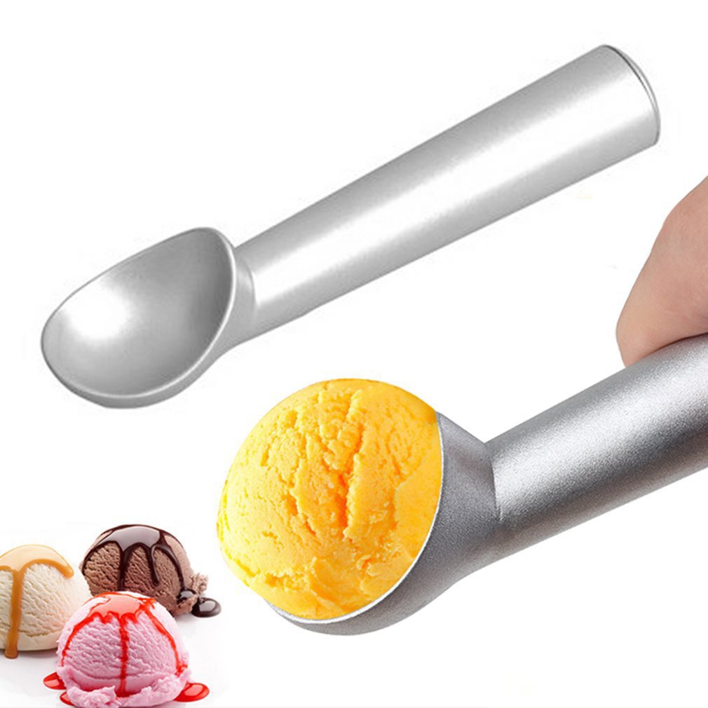 Portable Practical Non-Stick Anti-Freeze Aluminum Alloy Ice Cream Scoop Fruit Dessert Spoon Ice Cream Ball Maker Kitchen Tool