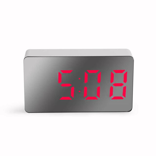 LED Mirror Table Clock Digital Alarm Snooze Display Time Night Light  Desktop USB Clock Digital Home Decor Gifts for Children