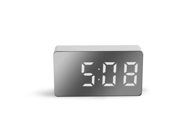 LED Mirror Table Clock Digital Alarm Snooze Display Time Night Light  Desktop USB Clock Digital Home Decor Gifts for Children