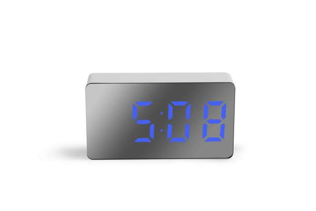LED Mirror Table Clock Digital Alarm Snooze Display Time Night Light  Desktop USB Clock Digital Home Decor Gifts for Children