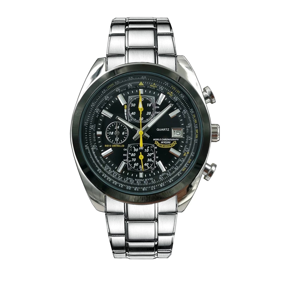 2022 New Citizen Watch Luxury Stainless Steel Quartz Watch Classic Black Blue Dial Men's Watch Top Leather Strap Chronograph