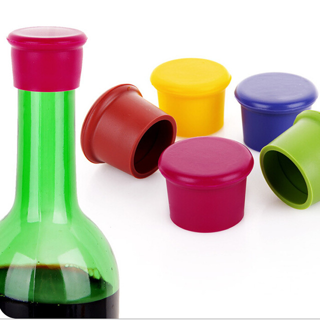 1Pcs Silicone Wine Stoppers Leak Free Wine Bottle Sealers for Red Wine and Beer Bottle Cap Kitchen Accessories Gadgets