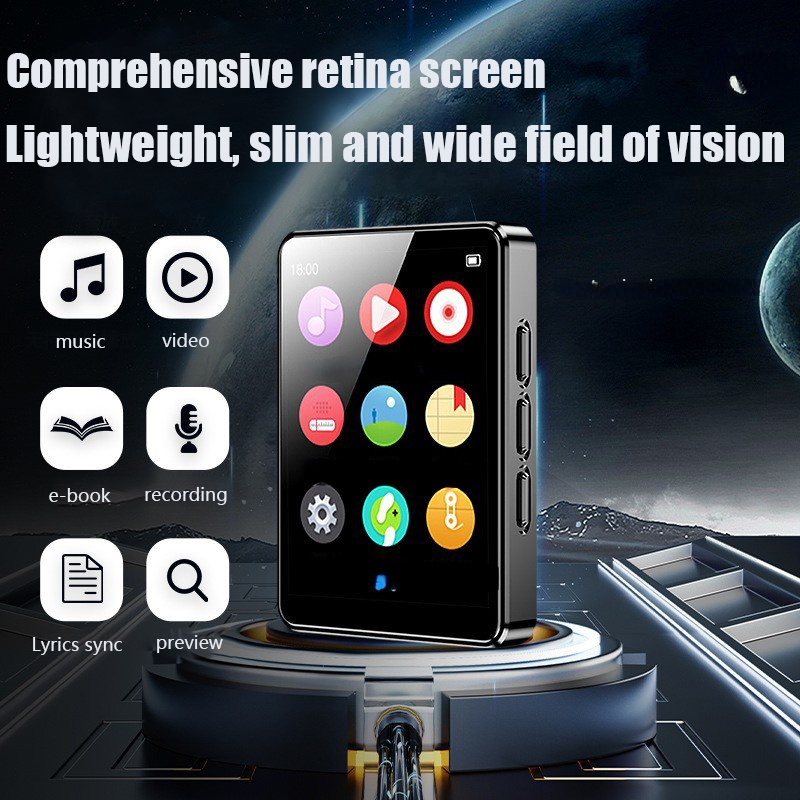 Original Portable Support Bluetooth 4.0 MP3 Player HiFi Music Player Built-in Speaker With E-book Recording /FM Radio/Video