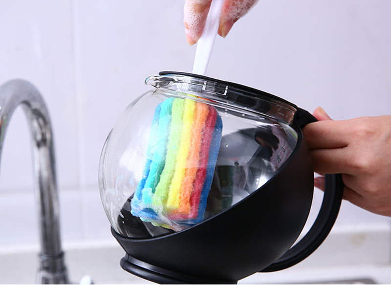 1Pcs Cup Brush Kitchen Cleaning Tool Sponge Brush For Wineglass Bottle Coffe Tea Glass Cup Mug handle Brush wholesale