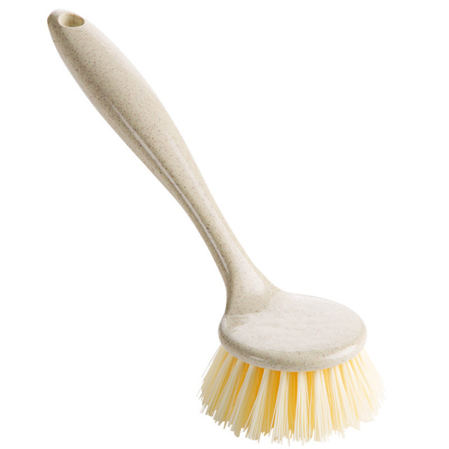 Long-Handled Plastic Pot-Washing Brush Kitchen Supplies Dishwashing Brush Household Pot-Washing Brush Sink Stove Cleaning Brush