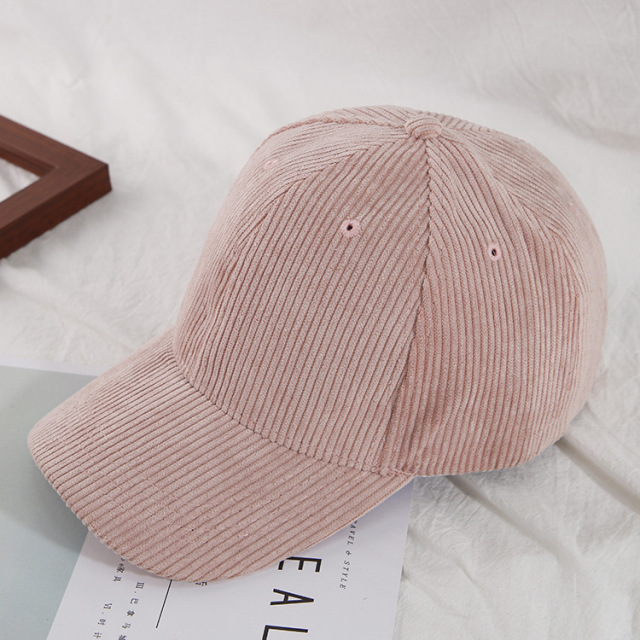 New Spring Summer Women Corduroy Cap Embroidery Baseball Hat Men Outdoor Fashion Adjustable Sun Hat
