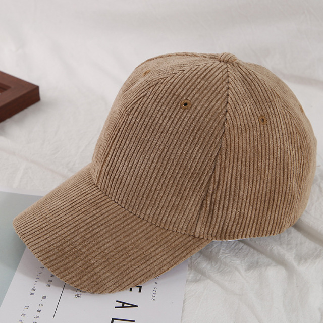 New Spring Summer Women Corduroy Cap Embroidery Baseball Hat Men Outdoor Fashion Adjustable Sun Hat