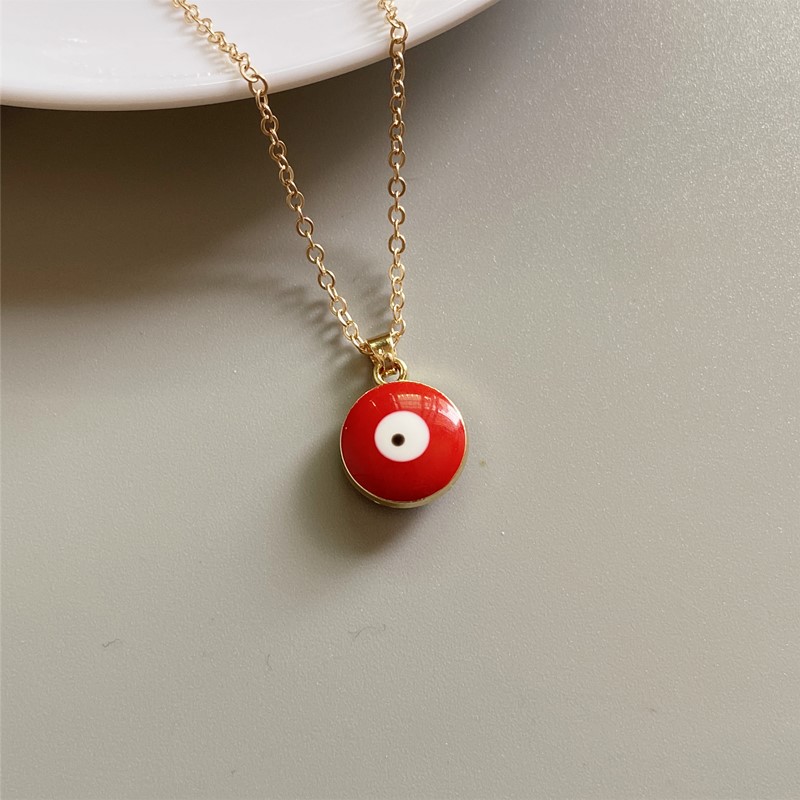 1pc Blue Glass Evil Eye Necklace 15mm Charms Necklace Pendants For Women Lucky Eye  Necklace Jewelry Accessories Findings Making