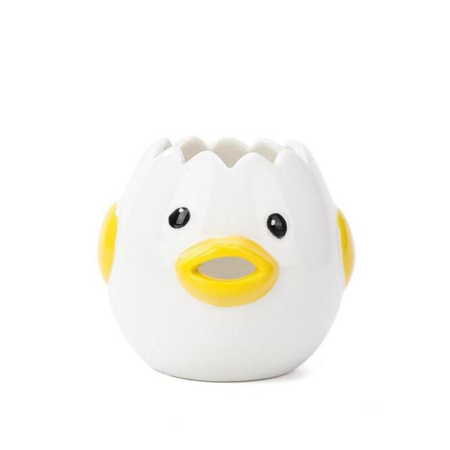 Creative Small Egg Yolk Separator Egg Filtration Ceramic Material Egg White Filtration Baking Tool Kitchen Supplies