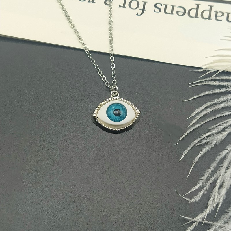 2PCS Fashion Charming Necklace Gothic Eyeball Vintage Punk  evil Eyes Pendant Necklace Lucky  Evil Eye Necklace Gifts