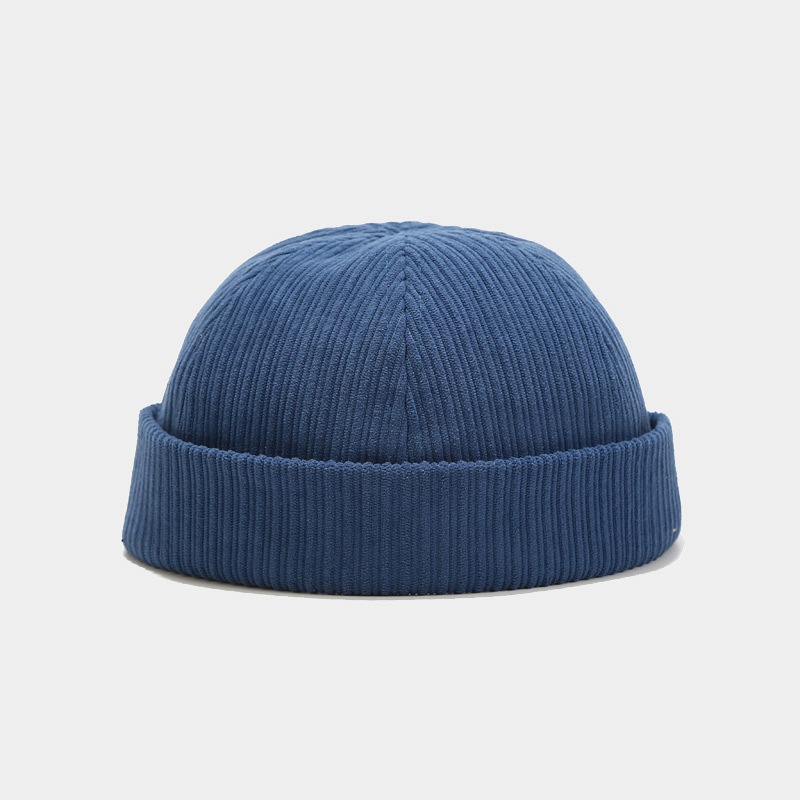 spring autumn Vintage Beanie Hats Men Women Spring Autumn Landlord Hat Streetwear Hip Hop Brimless Hat Corduroy Cap