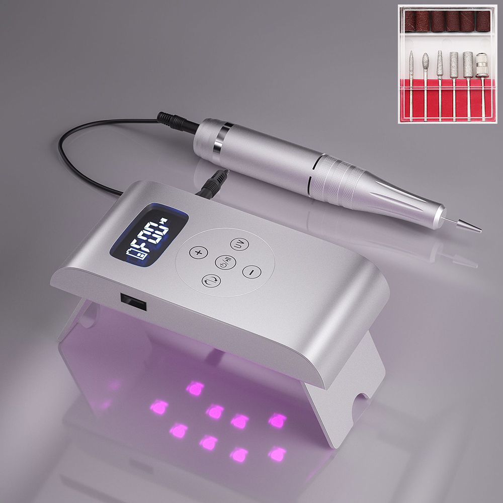 35000RPM Nail Machine UV Lamp Nail Dryer Electric Nail Drill Machine Electric Nail File LED Display Manicure Machine