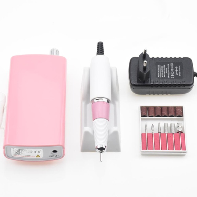 Portable Rechargeable Nail Drill Machine 36W 35000RPM Manicure Machine Electric Nail File Nail Art Tools Set for Nail Drill bits