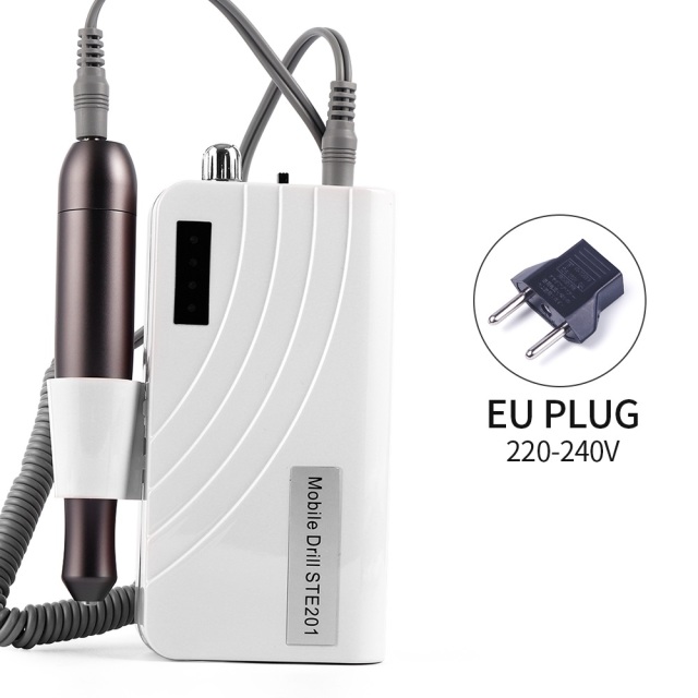 Portable Rechargeable Nail Drill Machine 24W 30000RPM Manicure Machine Electric Nail File Nail Art Tools Set for Nail Drill Bits