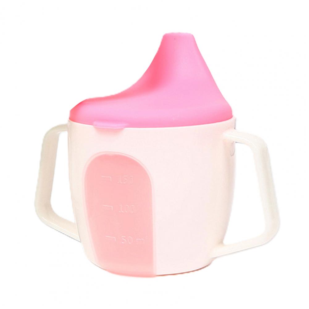 PP Infant Sippy Mug Goods Baby Cup with Handles Drinking/ Water Bottle for Children Mug for Home Duckbill Mouth Shape