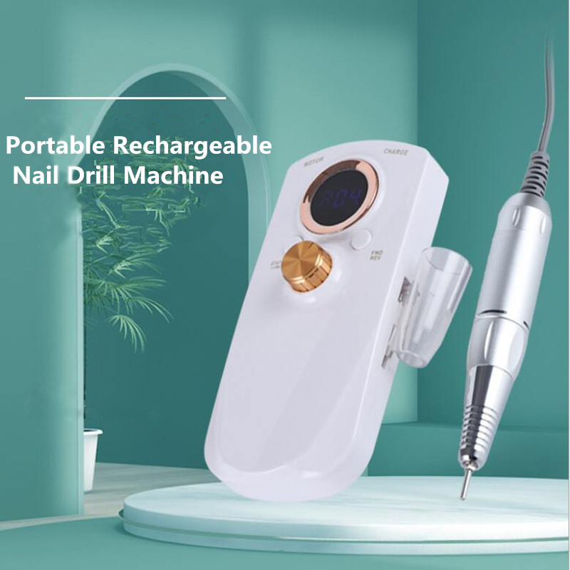 35000RPM Nail Drill Machine Manicure Machine For Nail Drill Bit Polish Portable Rechargeable Electric Nail File Nail Art Tools