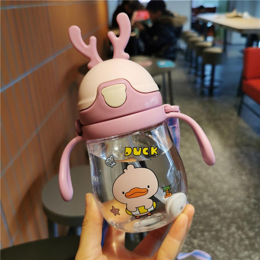 370ML Sippy Cup Double-handle Spill Proof Portable Baby Learner Cup for Newborns Baby Feeding Accessories Water Milk Bottle