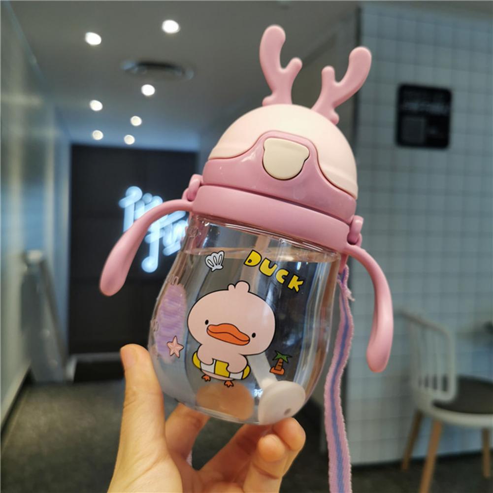 370ML Sippy Cup Double-handle Spill Proof Portable Baby Learner Cup for Newborns Baby Feeding Accessories Water Milk Bottle