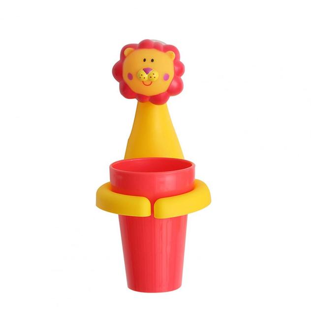 1Pcs Giraffe Toothbrush Cup Creative Space-Saving PP Wall Suction Baby Animal Toothpaste Holder Tooth Cleaning Supplies for Home