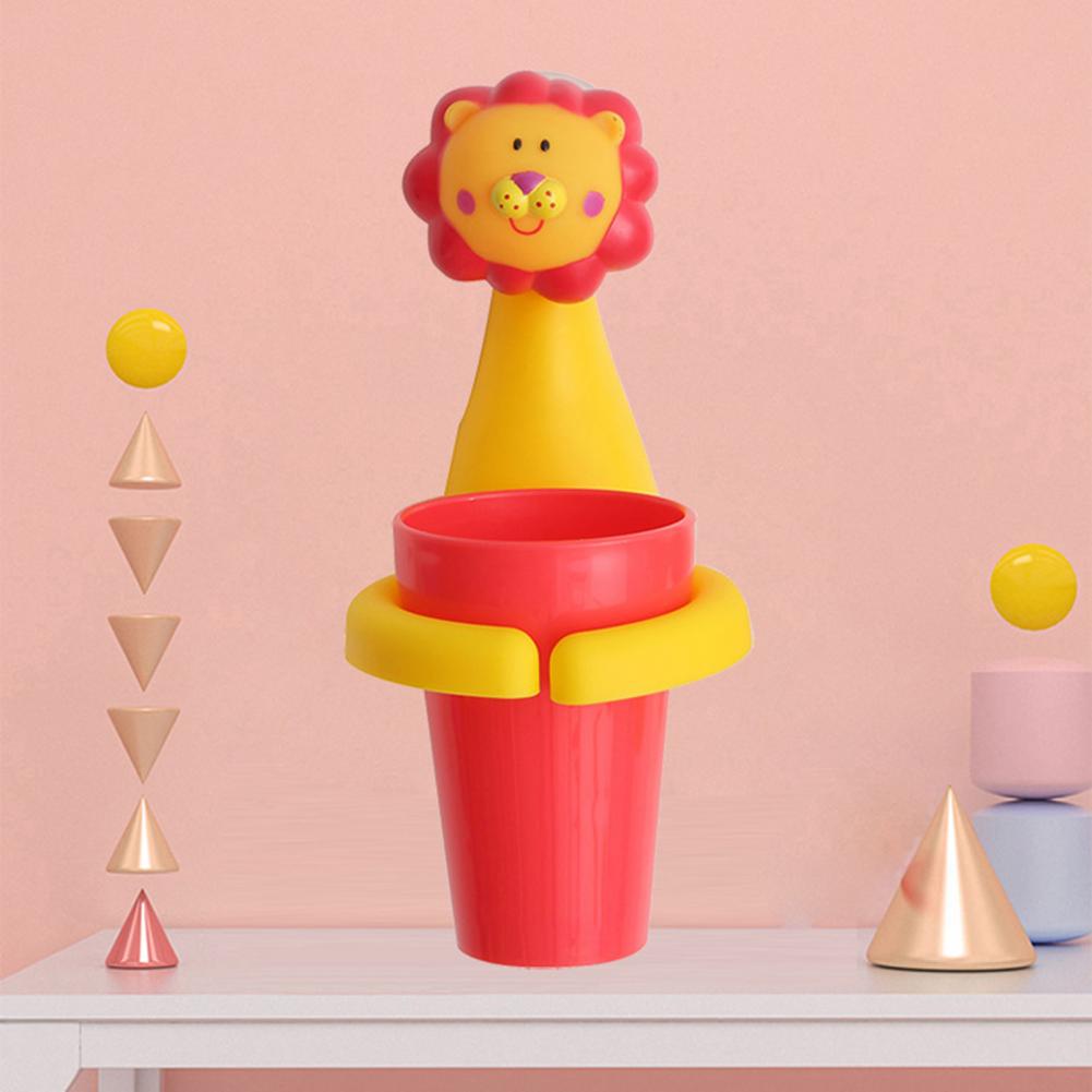 1Pcs Giraffe Toothbrush Cup Creative Space-Saving PP Wall Suction Baby Animal Toothpaste Holder Tooth Cleaning Supplies for Home