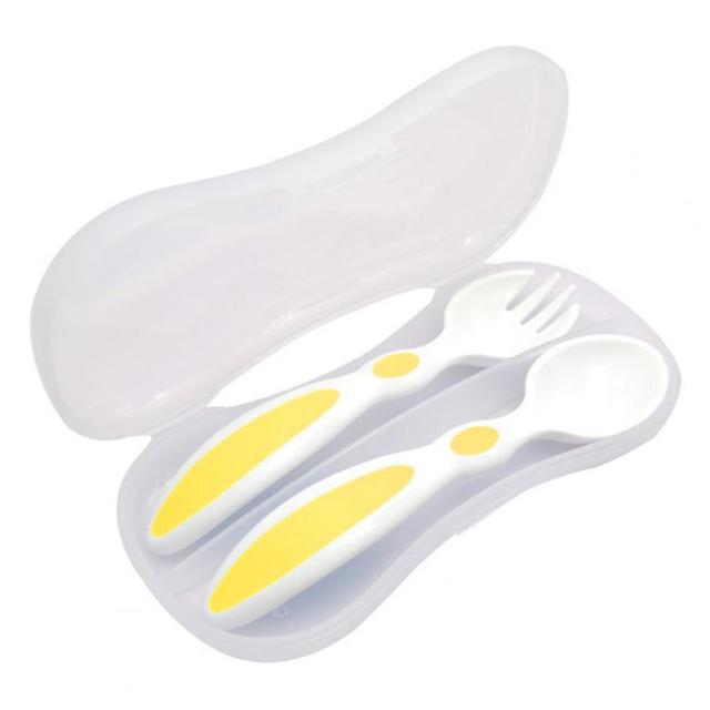 Baby Utensils Toddler Learning Feeding Spoon Babies Gadgets Short Handle Feel Temperature Feeder Tableware for Dishes