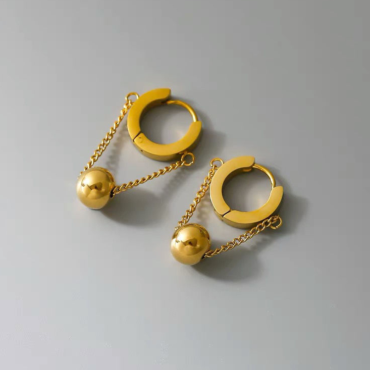 Hypoallergenic Ear Buckles Gold Color Earrings