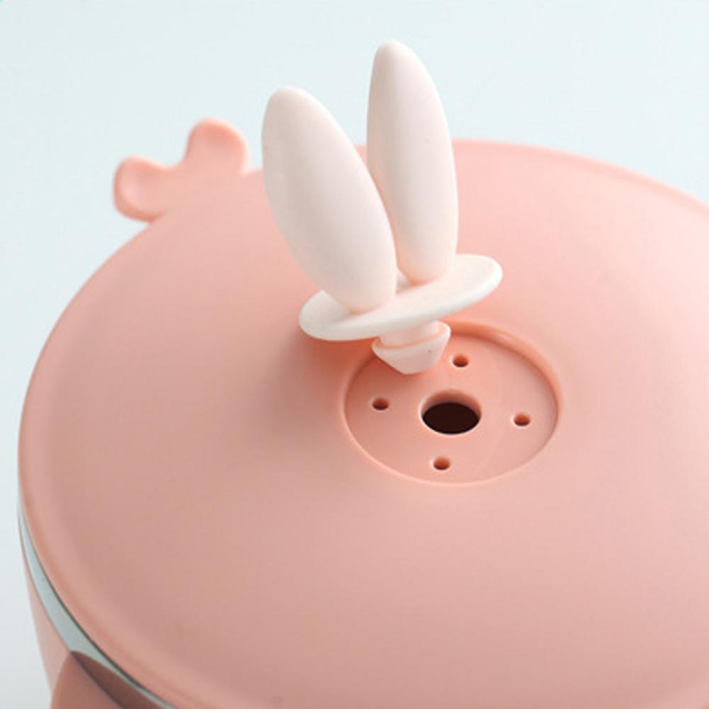 1 Set Safe Baby Dish Ear Handle Water Injection Food Grade Materials Stainless Steel Feeding Bowl Kids Tableware for Toddler