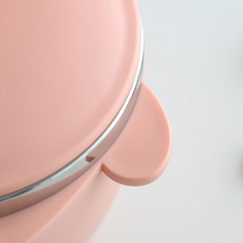 1 Set Safe Baby Dish Ear Handle Water Injection Food Grade Materials Stainless Steel Feeding Bowl Kids Tableware for Toddler