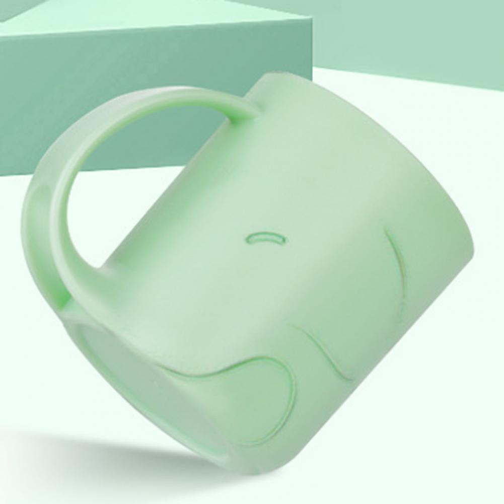 Baby Feeding Bottle Kids Cup Silicone Sippy Children Leakproof Drinking Cups Cartoon Infant Straw Handle Wheat-Straw Drinkware