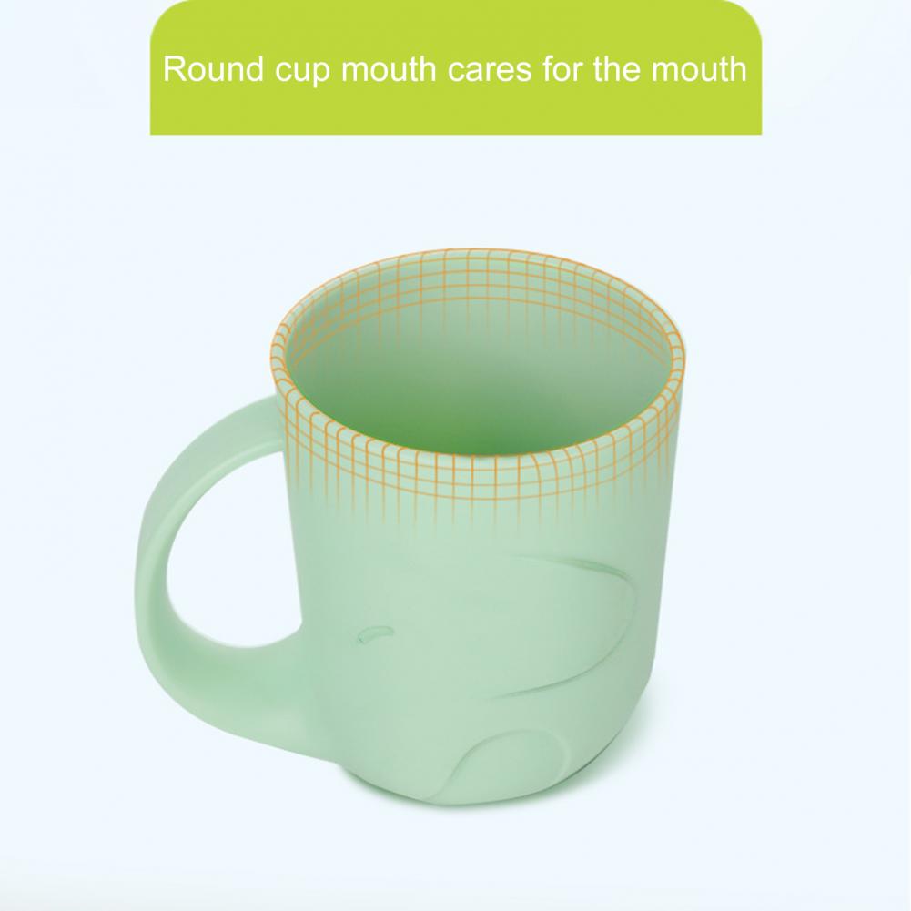 Baby Feeding Bottle Kids Cup Silicone Sippy Children Leakproof Drinking Cups Cartoon Infant Straw Handle Wheat-Straw Drinkware