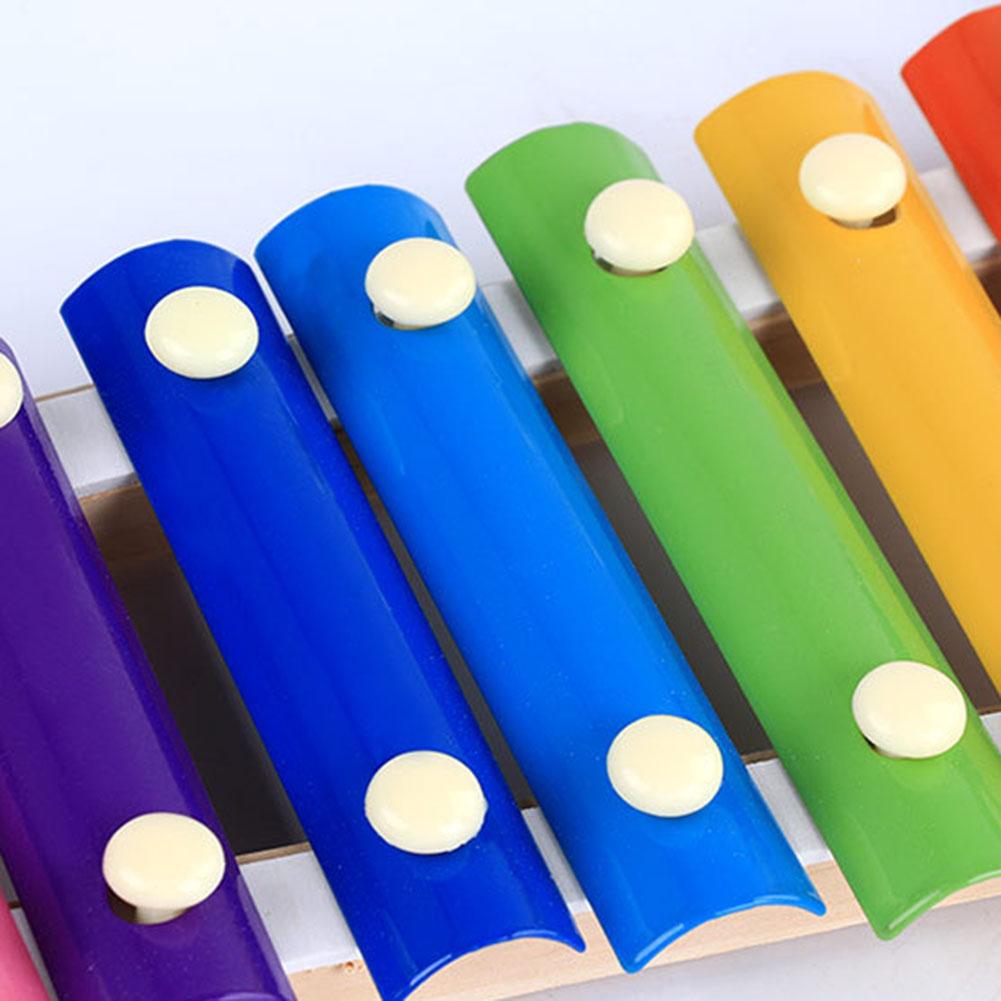 8 Scale Xylophone Percussion Instrument Hand Knock Piano Children Musical Toy Baby Kid Early Educational Toys Birthday Gifts