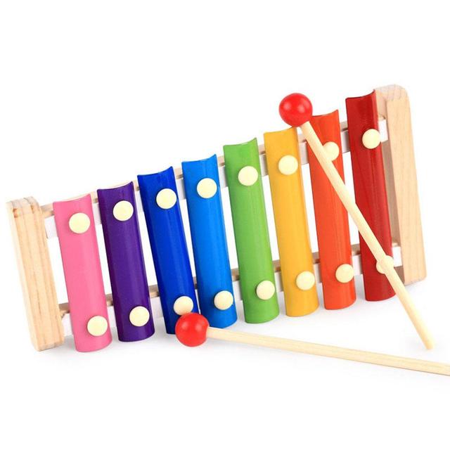 8 Scale Xylophone Percussion Instrument Hand Knock Piano Children Musical Toy Baby Kid Early Educational Toys Birthday Gifts