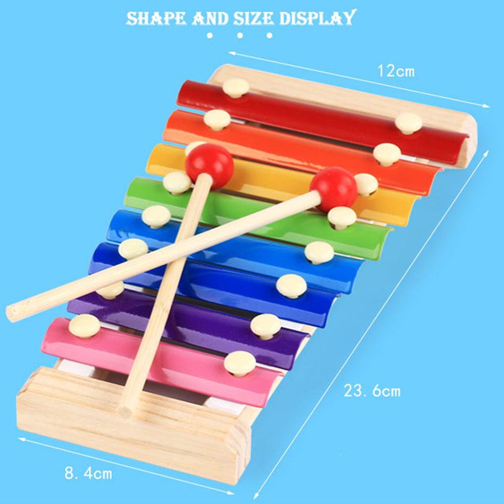 8 Scale Xylophone Percussion Instrument Hand Knock Piano Children Musical Toy Baby Kid Early Educational Toys Birthday Gifts