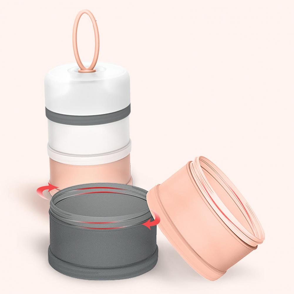Baby Food Dispenser Simple to Carry Milk Powder Box Reusable Multipurpose Infant Fruit Toddler Kids Snacks Container