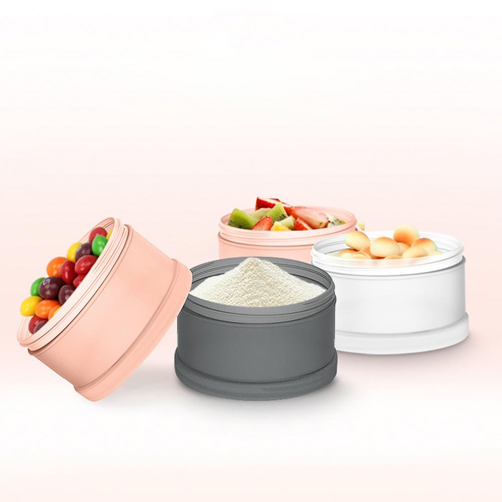 Baby Food Dispenser Simple to Carry Milk Powder Box Reusable Multipurpose Infant Fruit Toddler Kids Snacks Container