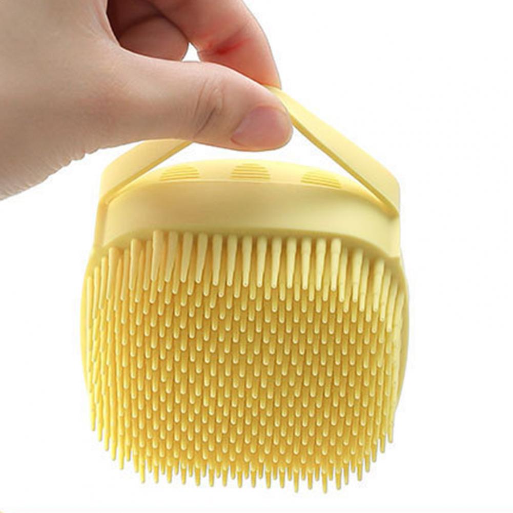 1Pcs Kids Bath Brush Non-Slip Handle Multifunctional Silicone Skin-Friendly Baby Shower Scrubber Dispenser for Infant
