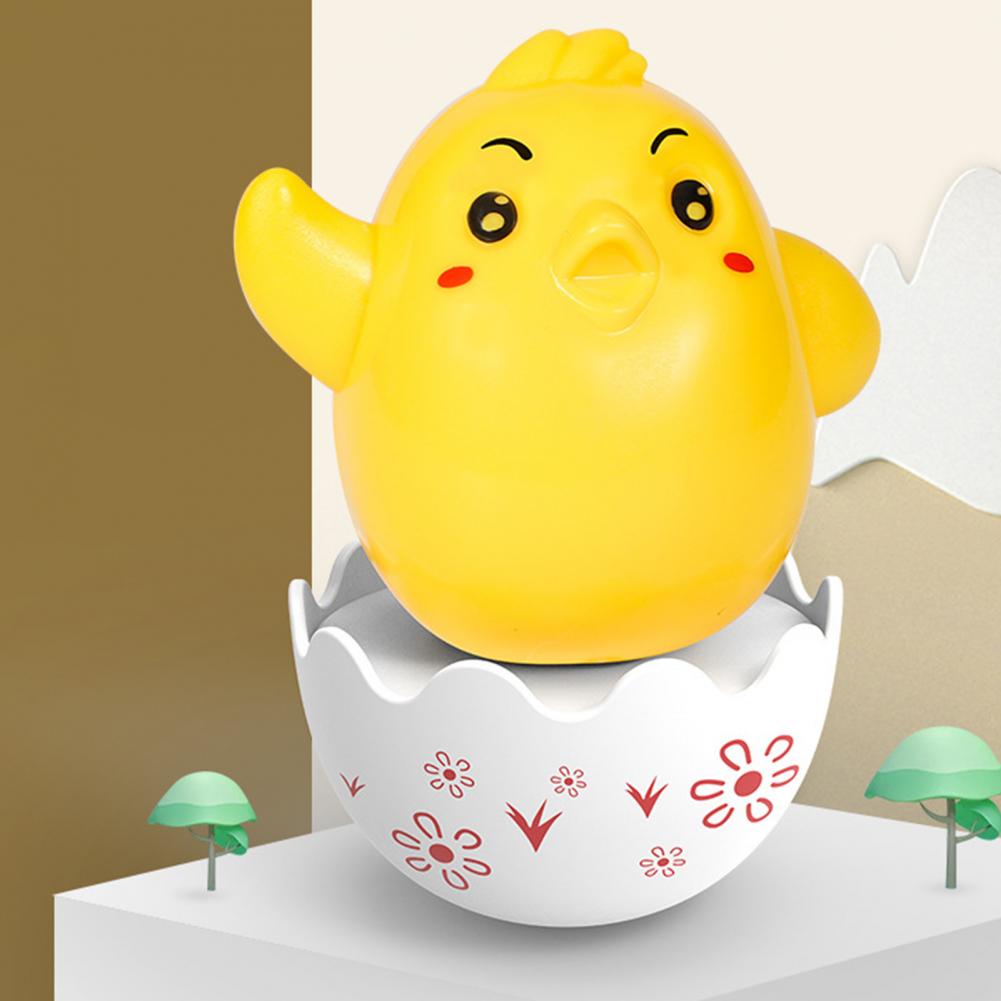 Lovely Preschool Toys Vivid Plastic Cute Chick  Rabbit Penguins Tumbler Toy for Baby Cartoon Animal Design Tumbler for Infant